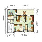 Three bedroom bungalow with garage - no.28, layout