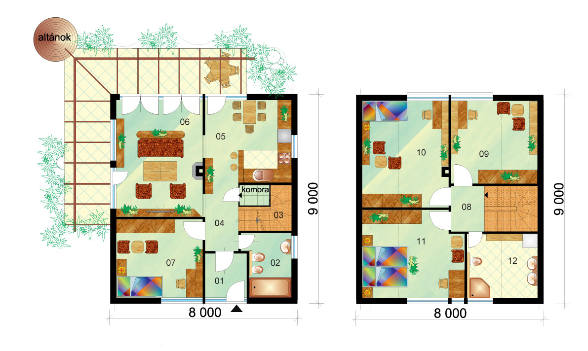 Favorite two-storey family house - No.5, layout