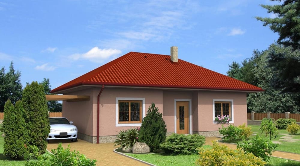 Large two bedroom bungalow with hip roof - No.11