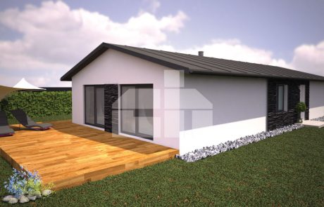 Project of a three-bedroom house on a narrow plot - No.18