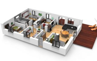 5 bedroom bungalow with rectangular floor plan – No.34