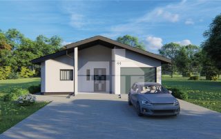 Bungalow with garage and four bedrooms – No.44