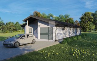 Bungalow with garage and four bedrooms – No.44