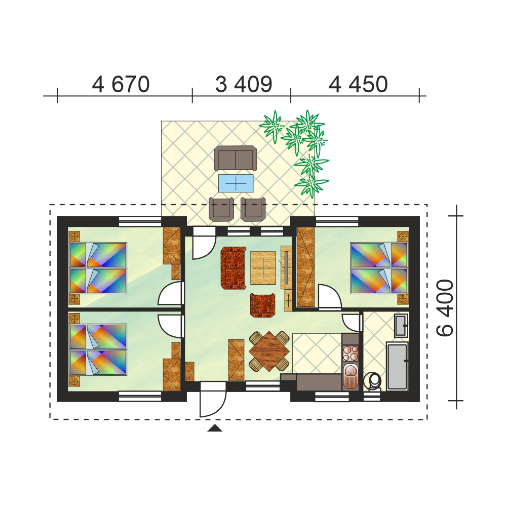4-Room Modular House - M4 - layout