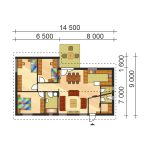 Three-bedroom family house with basement - no.49 - layout