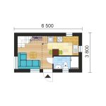 Little cottage 25 m² - no.85. - layout