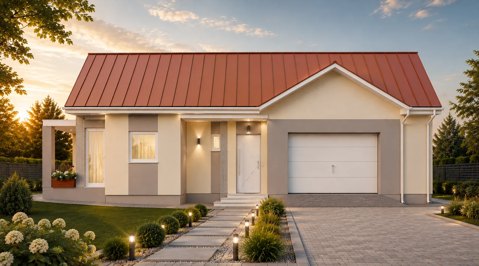 Three-Bedroom House with Garage for a Gently Sloping Plot- No. 97